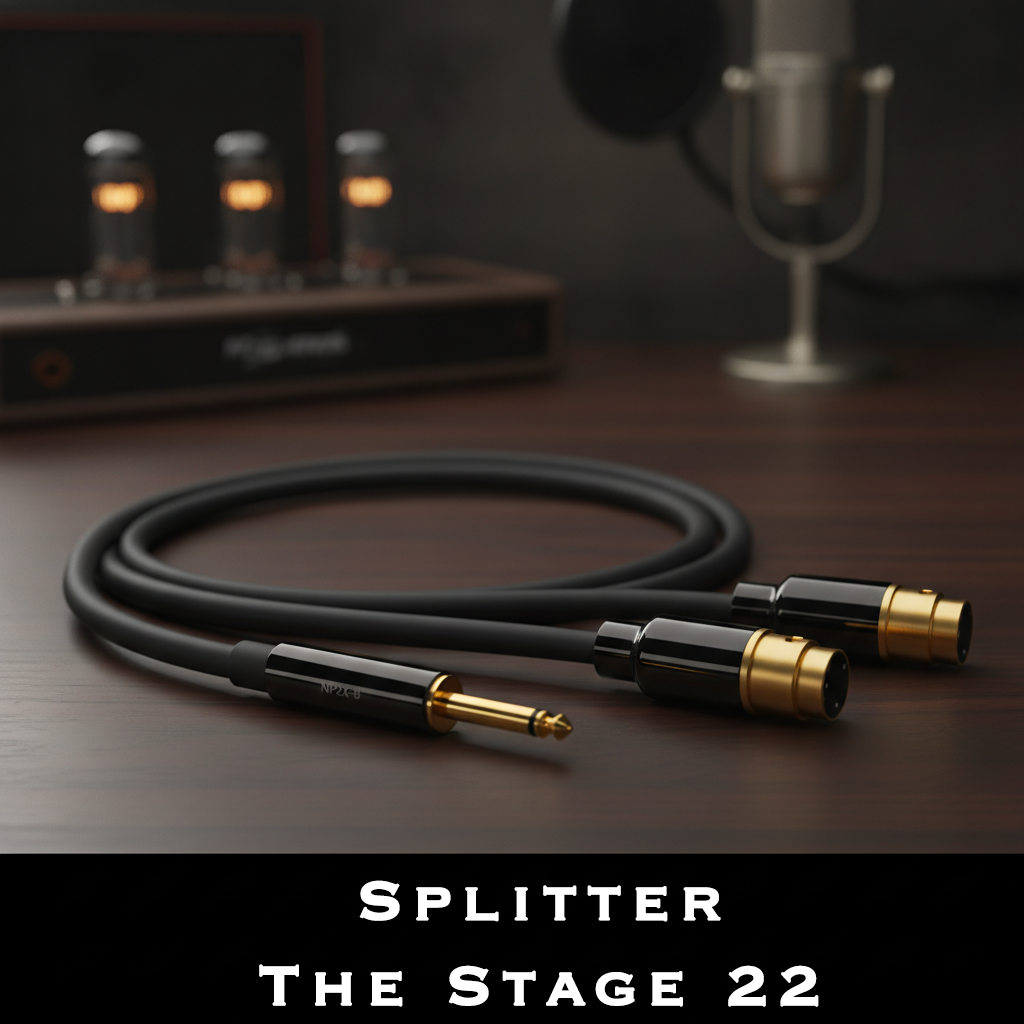 Splitter Stage 22, le plus souple (0,2m, XLR Neutrik mâle NC3MXX-B, 2 x Jack Neutrik NP2X-B, Aucune, Aucune)