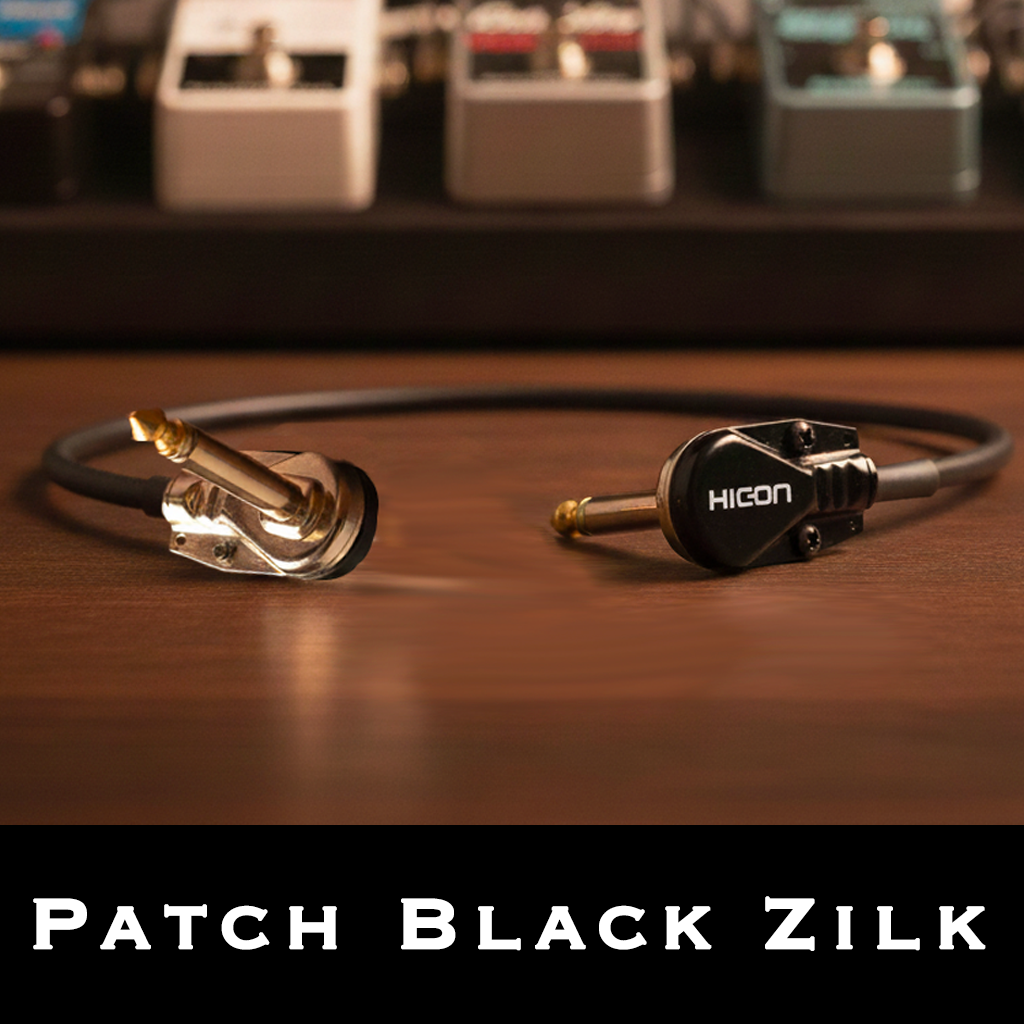 Patch Black Zilk, l'ultra-souple (coudé plat Hicon HI-J63MA05, coudé plat Hicon HI-J63MA05, 10cm, classique)